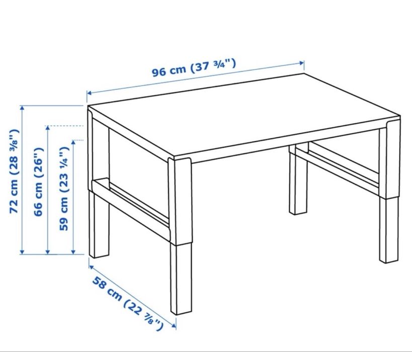 Biurko ikea PAHL z nadstawka 96 cm dlugosci regulowane