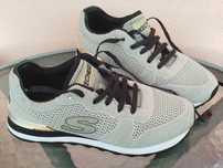 Ténis Sketchers Dourado/ Cinza 35
