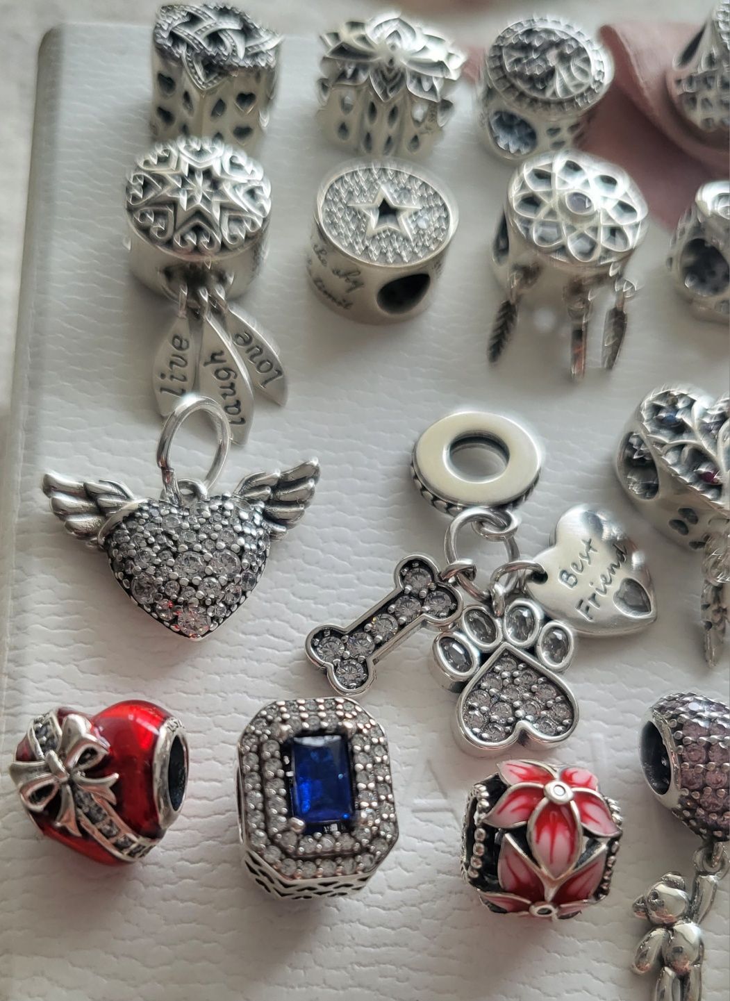 10 % Rabat Koralik charms do bransoletki Pandora, miś, serce psia łapa