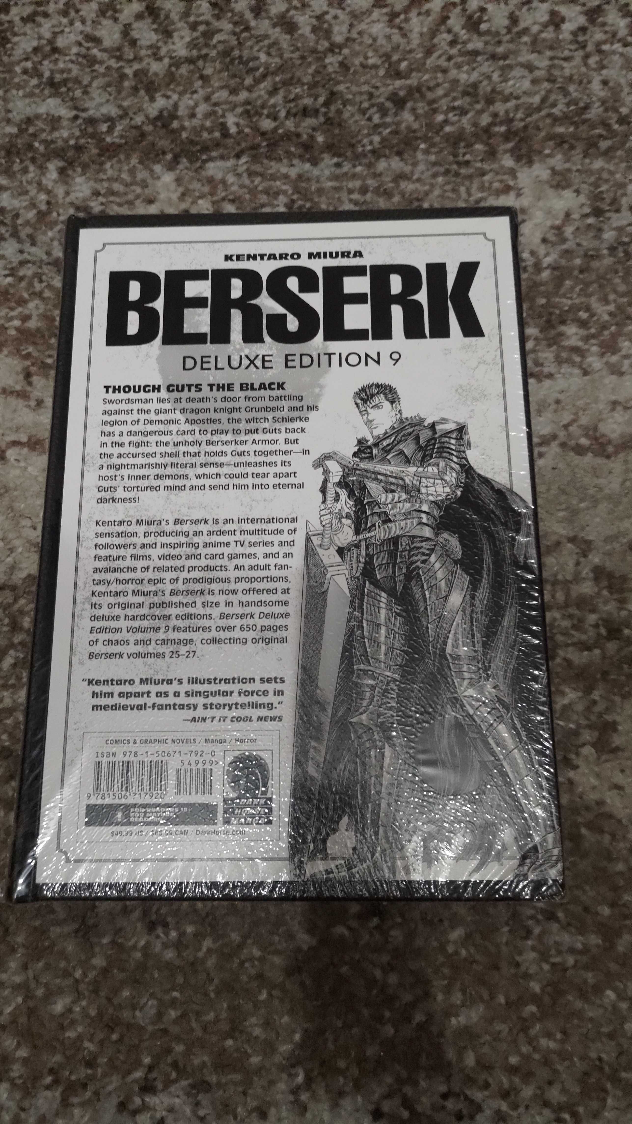 Manga Berserk Deluxe Version Miura tom9 Miura