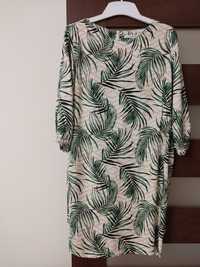 Sukienka letnia w palmowy wzór