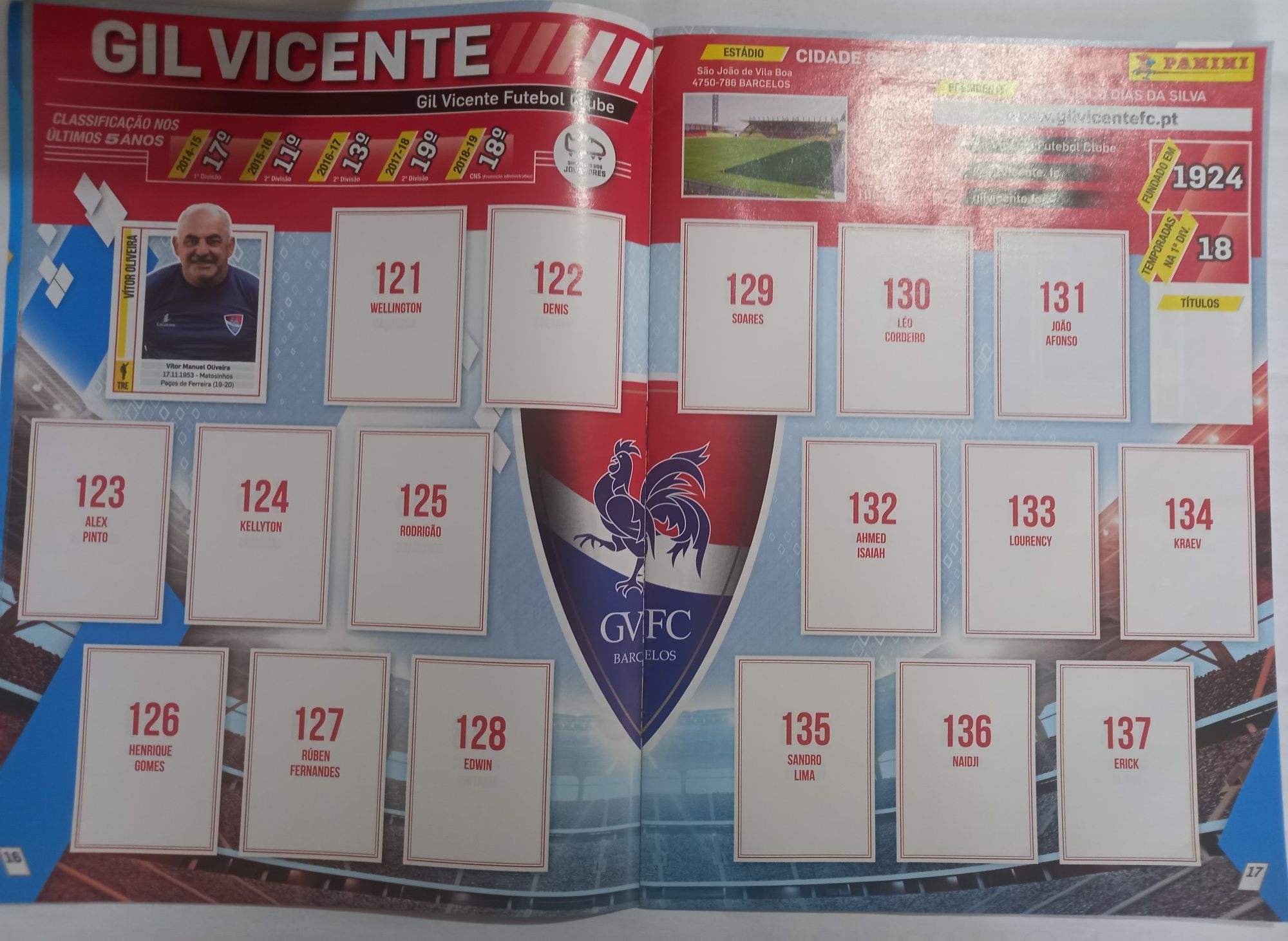 caderneta cromos Liga Nos 2019/2020 sem colagens