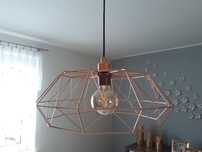 Nowoczesna lampa miedziana