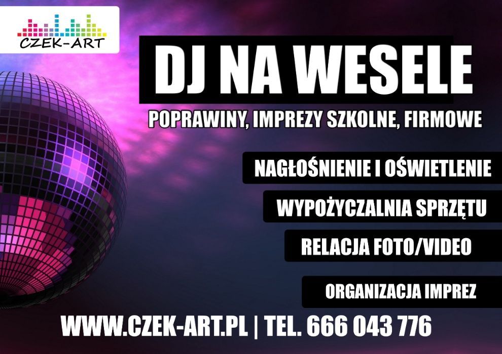 DJ prowadzenie imprez, nagłośnienie Jasło, Krosno, Gorlice