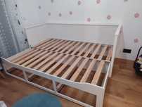Łóżko HEMNES Ikea z 3 szufladami, białe