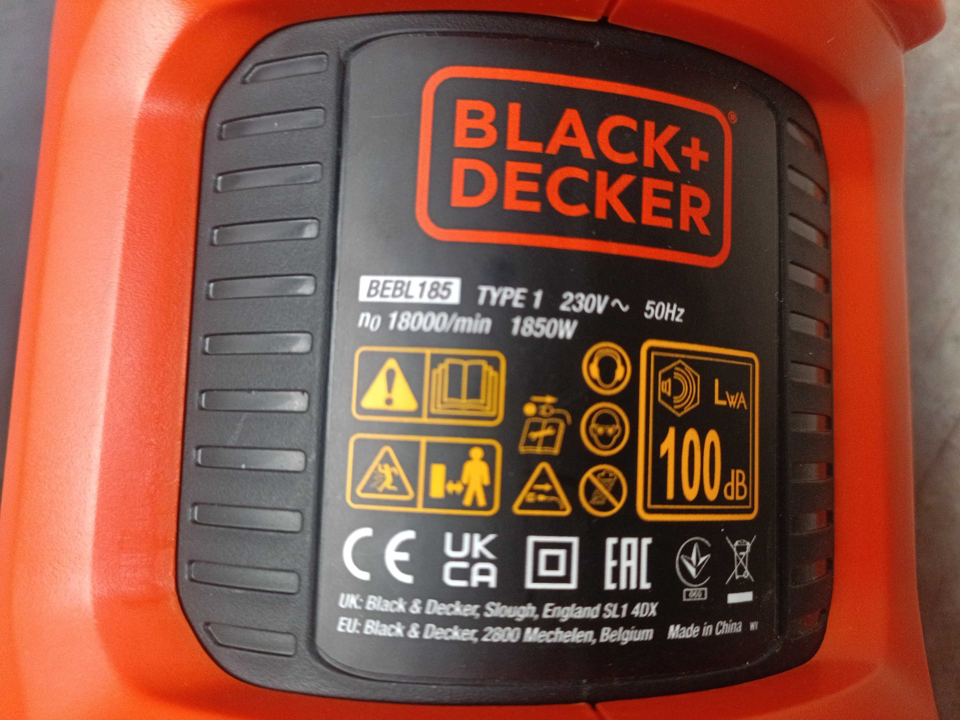 Black+Decker BEBL185 садова повітродувка 1850 Вт, 190 км/год, дуйка