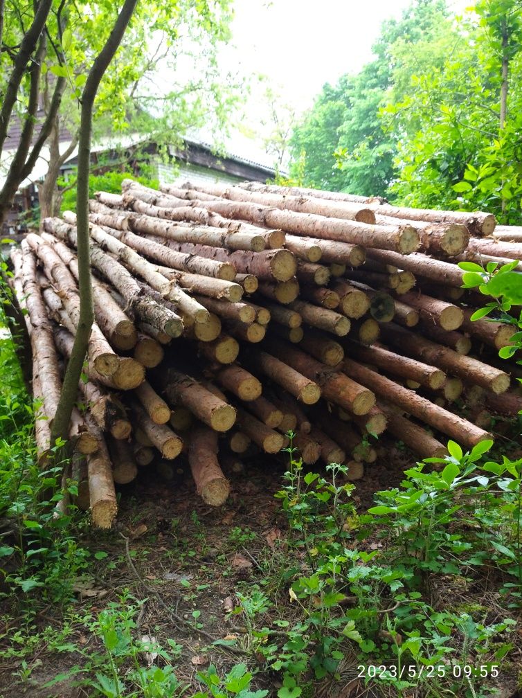 Stemple budowl. i ogrodzeniowe nie używane, tyczki sadownicze, opał so