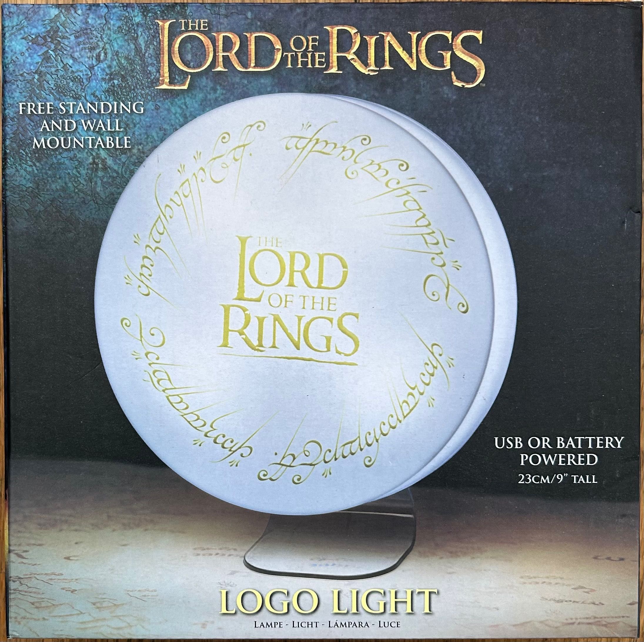 Candeeiro de Mesa LORD OF THE RINGS- novo, 3 anos de garantia