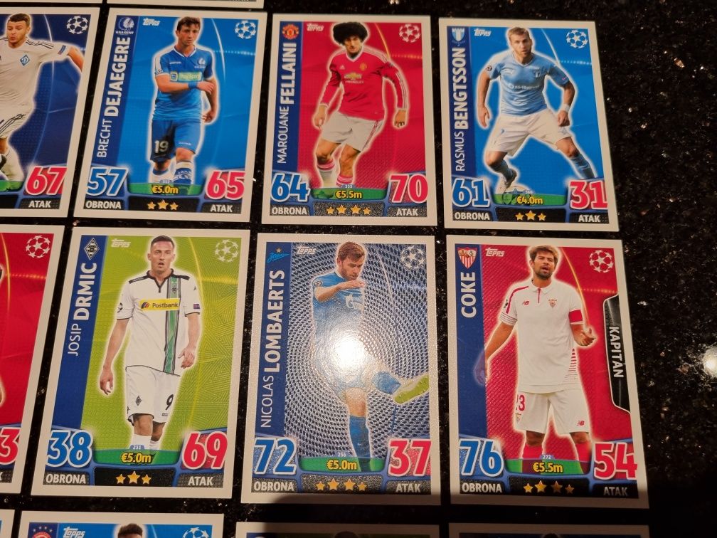 NOWE KARTY piłkarskie UEFA Champions League TOPPS Match Attax Trading