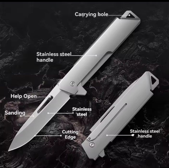 Брелок ніж наключник EDC з нержавіючої сталі, компактний та зручний