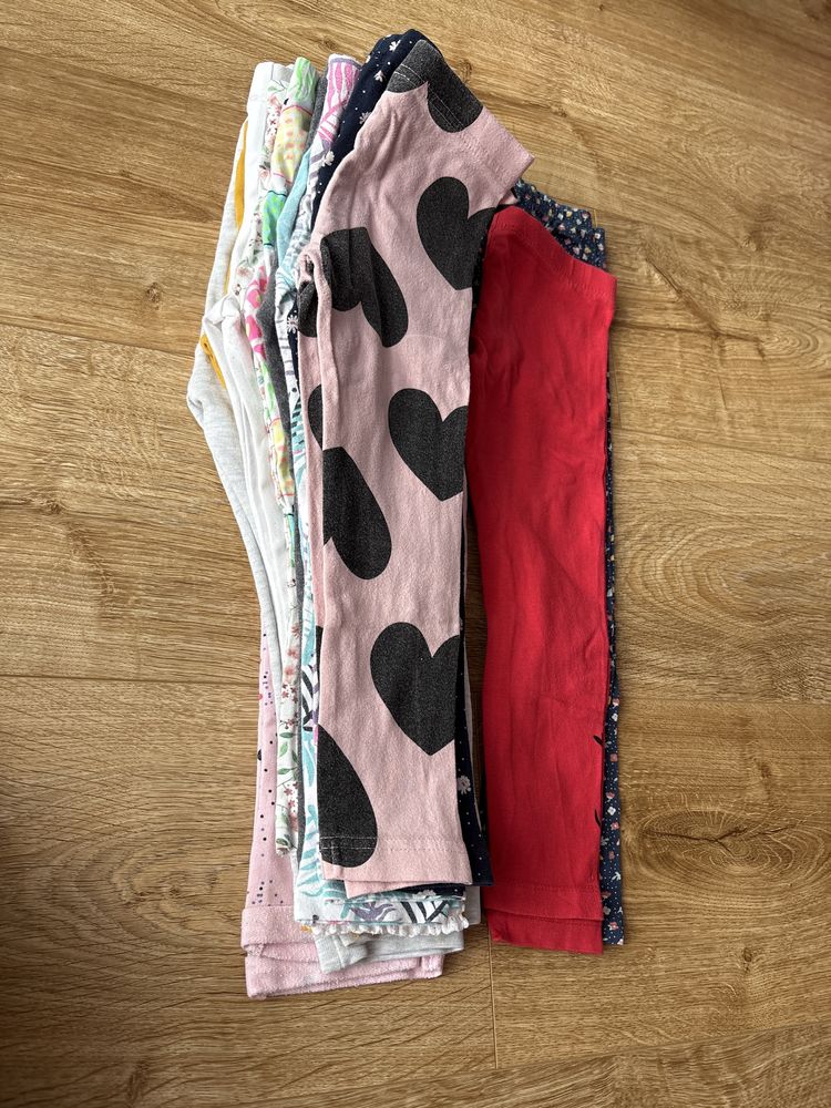 Legginsy spodnie 98-104 zestw 11 par i gratis 2