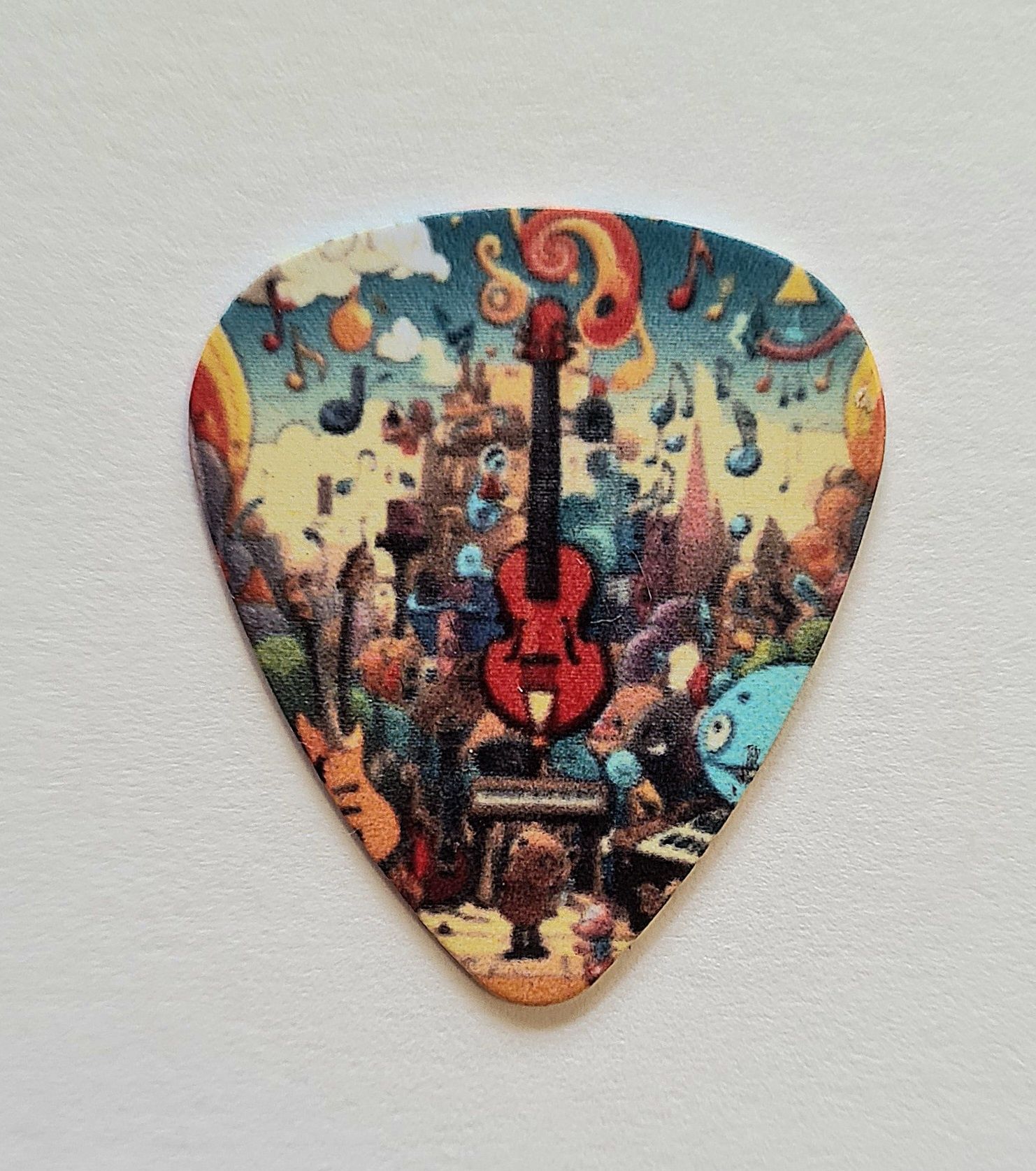 Kostka do gitary motyw rysunek gitara