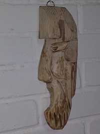rzeźba w drewnie buk lub jesion, surowa, wykończ ją sama