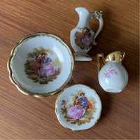 Conjunto de Miniaturas decorativas porcelana -Limoges