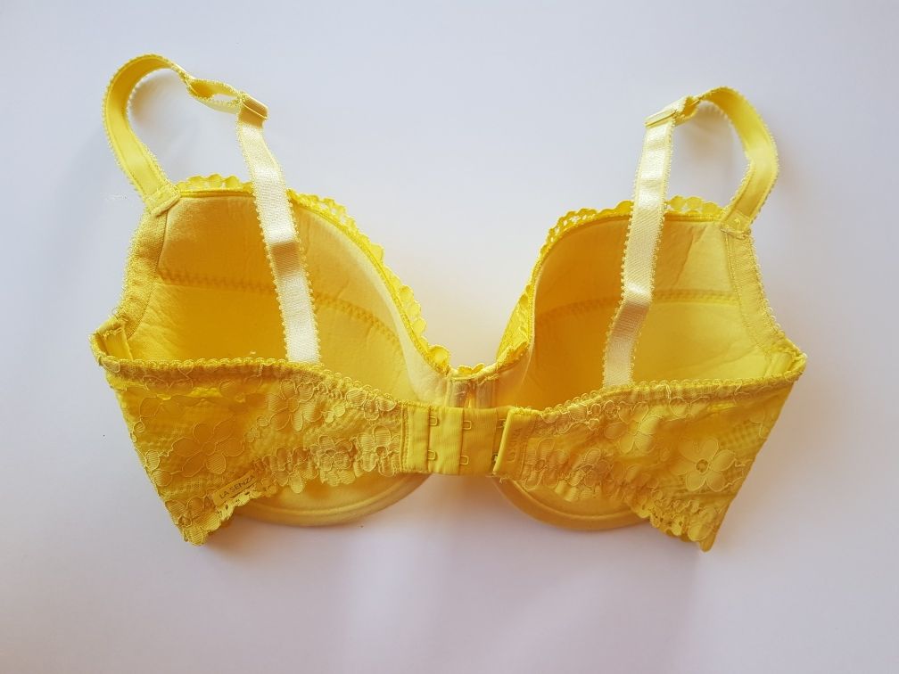La Senza żółty biustonosz w kwiatki 70E