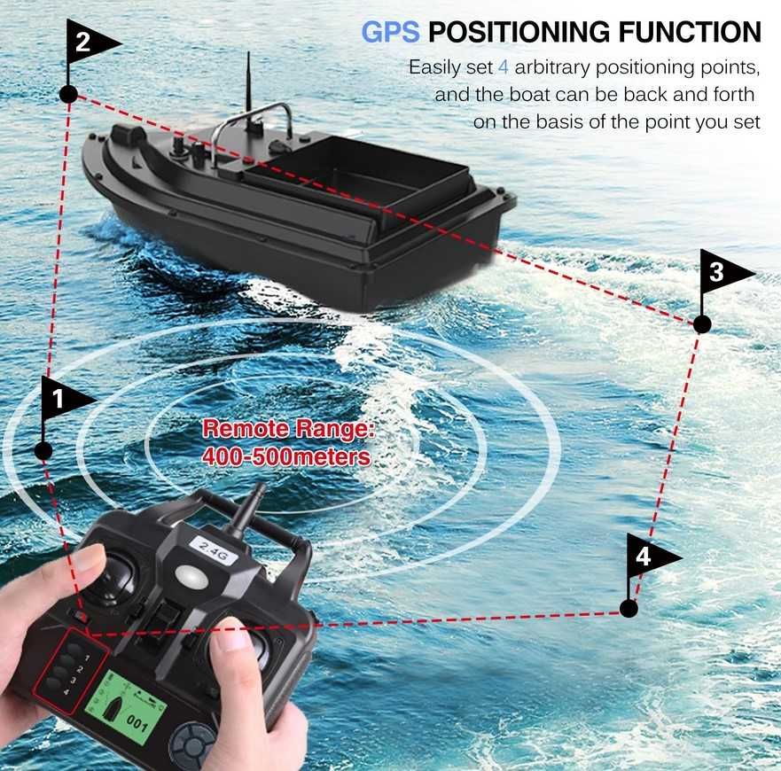Кораблик для прикормки з GPS карповий човен