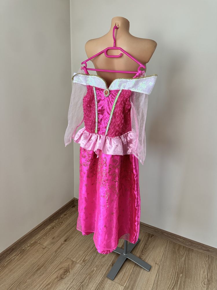 Strój na bal przebierańców śpiąca królewna Aurora Disney 122-128 cm