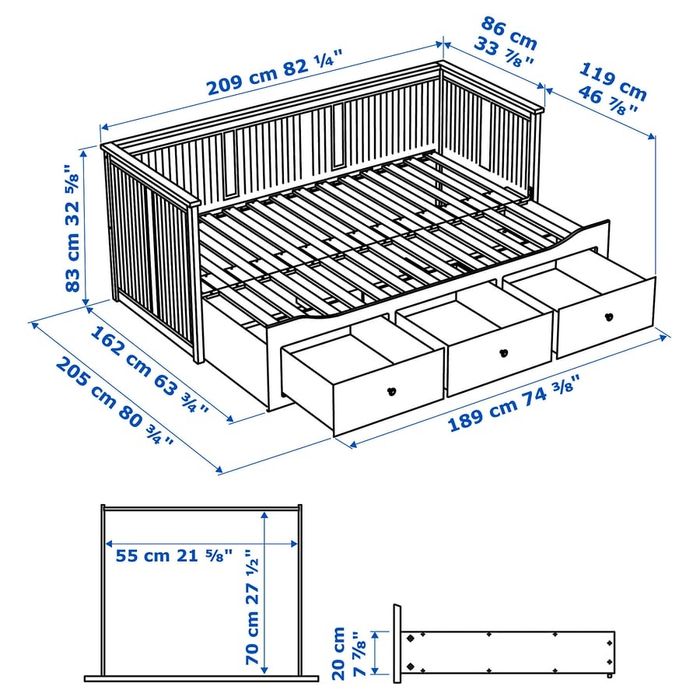 Hemnes cama individual ou dupla