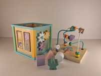 D056 Drewniana Kostka Edukacyjna Airlab Fun Activity Box Montessori
