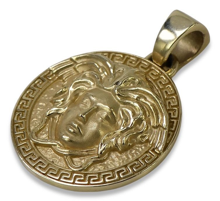Złota zawieszka żółte 14k 585 Meduza grecka droga cpn049y 16mm Gdańsk