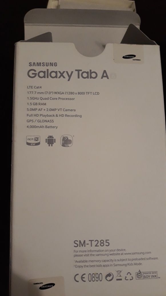 Tablet Samsung Galaxy Tab A6 SM-T285