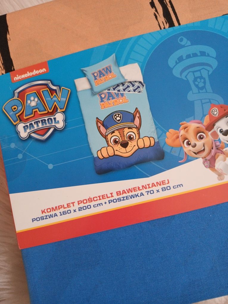 Pościel komplet pościeli dziecięcej Psi Patrol Chase 160x200