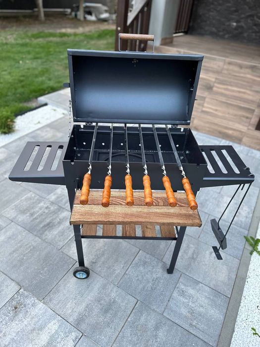 Надійний мангал 4 мм з решіткою-гриль і термометром. Гарантія 1 рік‼️