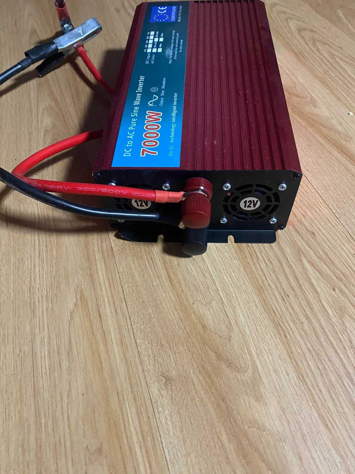 Інвертор 12 в -220 в чистий синус 7000W (номінал 3200Вт)