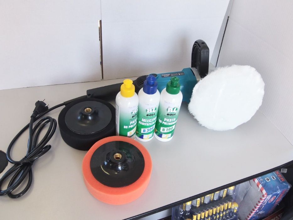 Zestaw do Polerowania Samochodu Polerka Gąbka Pasta Polerska BOLL