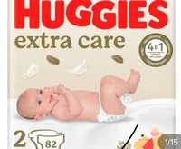 Подгузники Huggies Extra Care Mega размер 2 (3-6 кг), 82 шт
