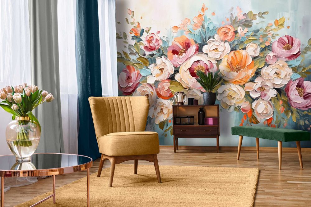 Fototapeta Kolorowe Kwiaty Wiosna Natura 3D Twój Rozmiar + KLEJ