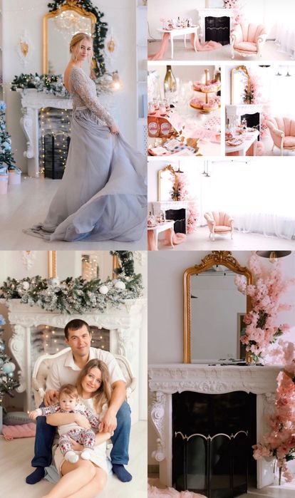 Камін декоративний поліуретановий з молдингів