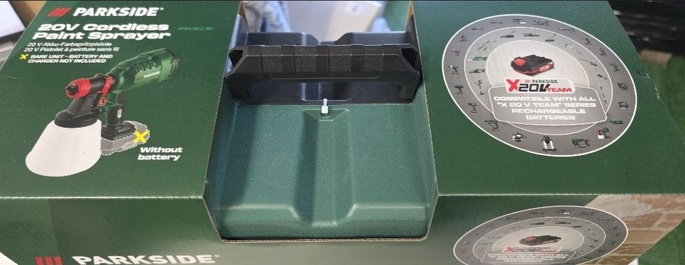 Akumulatorowy pistolet do malowania Parkside PFSA 20-Li B2 NOWY Zestaw