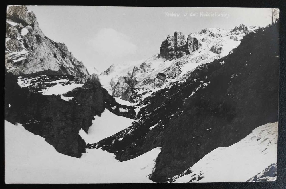 Pocztówka Tatry Wąwóz Kraków w dolinie Kościeliskiej przedwojenna
