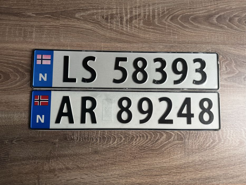 Tablica rejestracyjna Norwegia