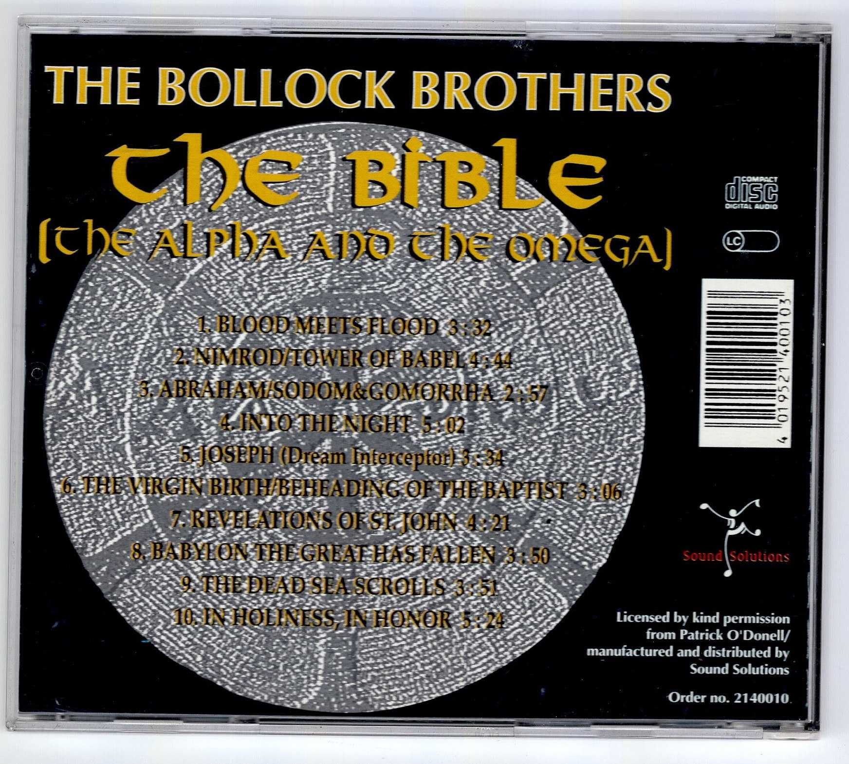 The Bollock Brothers - The Bible (The Alpha And The Omega) (CD)