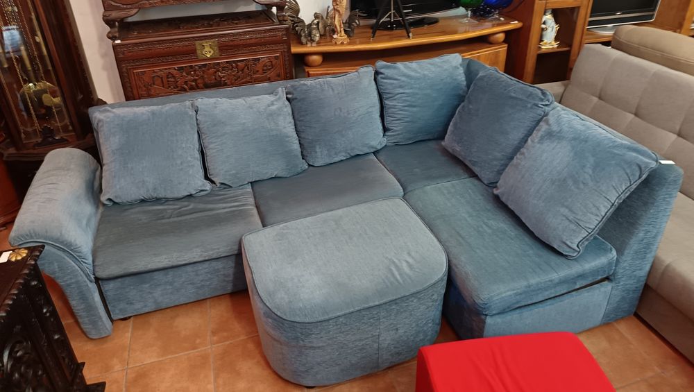Sofá chaise longue faz cama casal