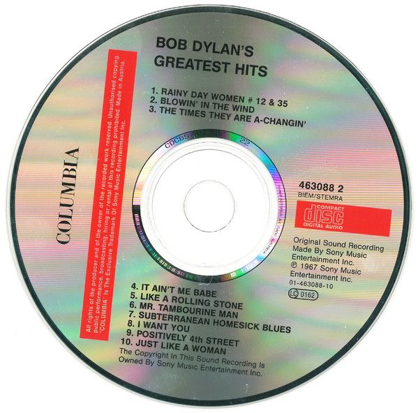 Bob Dylan Greatest Hits CD