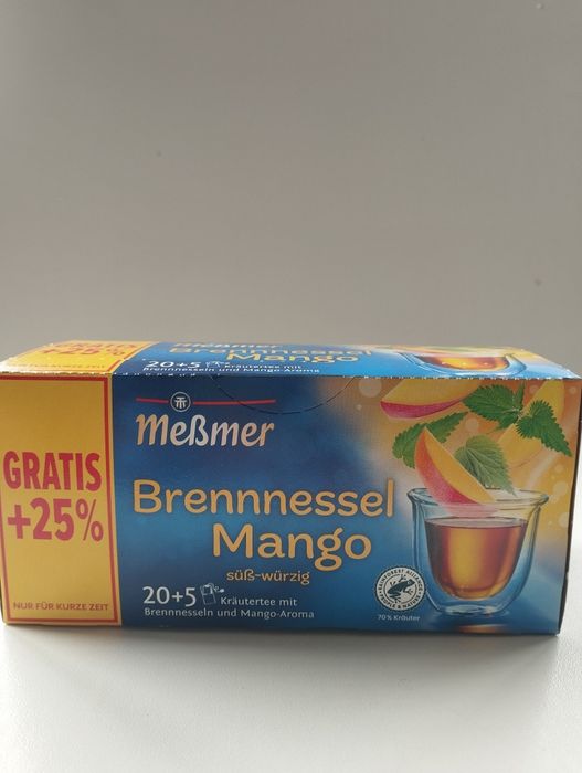 Herbata Messner pokrzywa mango 25 torebek