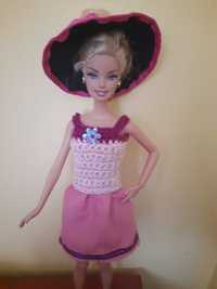 Ubranka dla Barbie suknia kapelusz