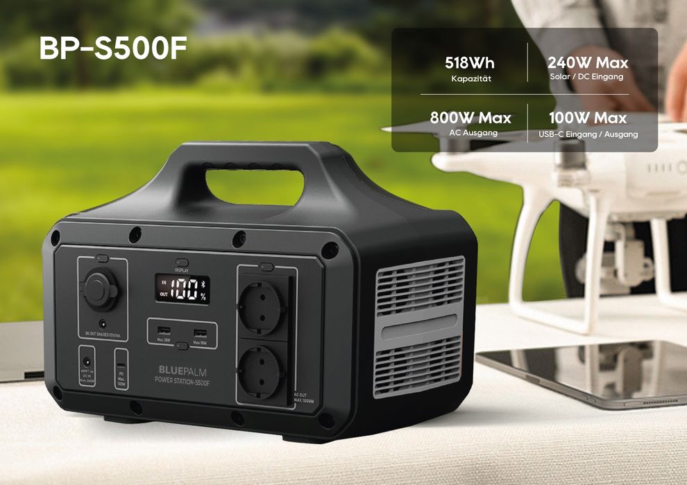 Зарядна станція Bluepalm S500F 800W 518Wh