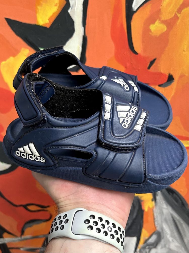 Adidas сандали 27 размер детские синие оригинал