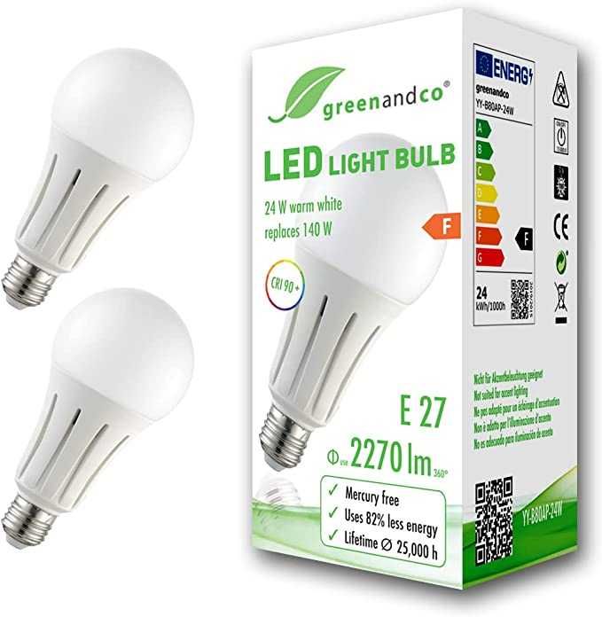 2x Żarówka LED 24W greenandco