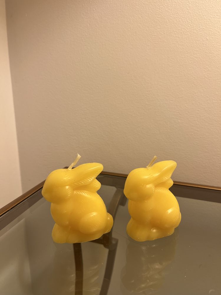 Nowe żółte świeczki Zajączki wielkanocne