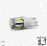 Лампа LED цоколь T10 (W3W/W5W, безцокольна), 12 В, SMD 7014*10 (білий)
