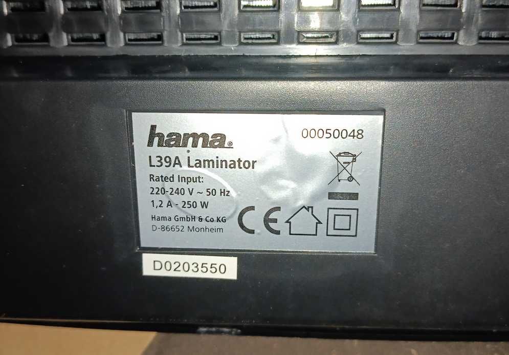 Laminador e Plastificadora HAMA L39 Preto (A3 - Térmica)
