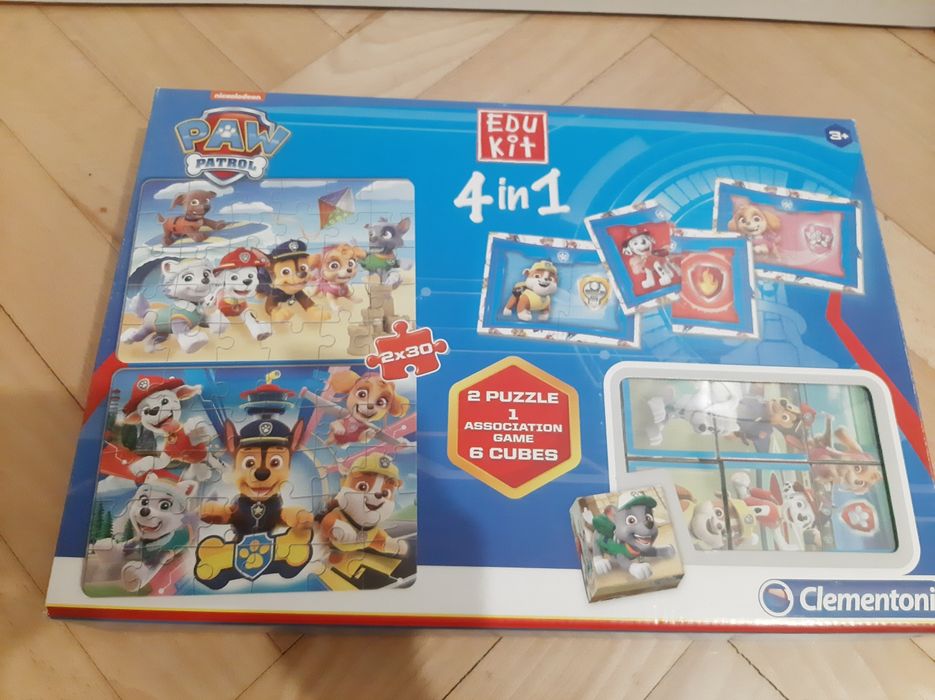 Puzzle i karty Psi Patrol duży zestaw