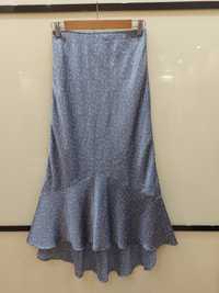 Атласная, сатиновая юбка миди Abercrombie & fitch