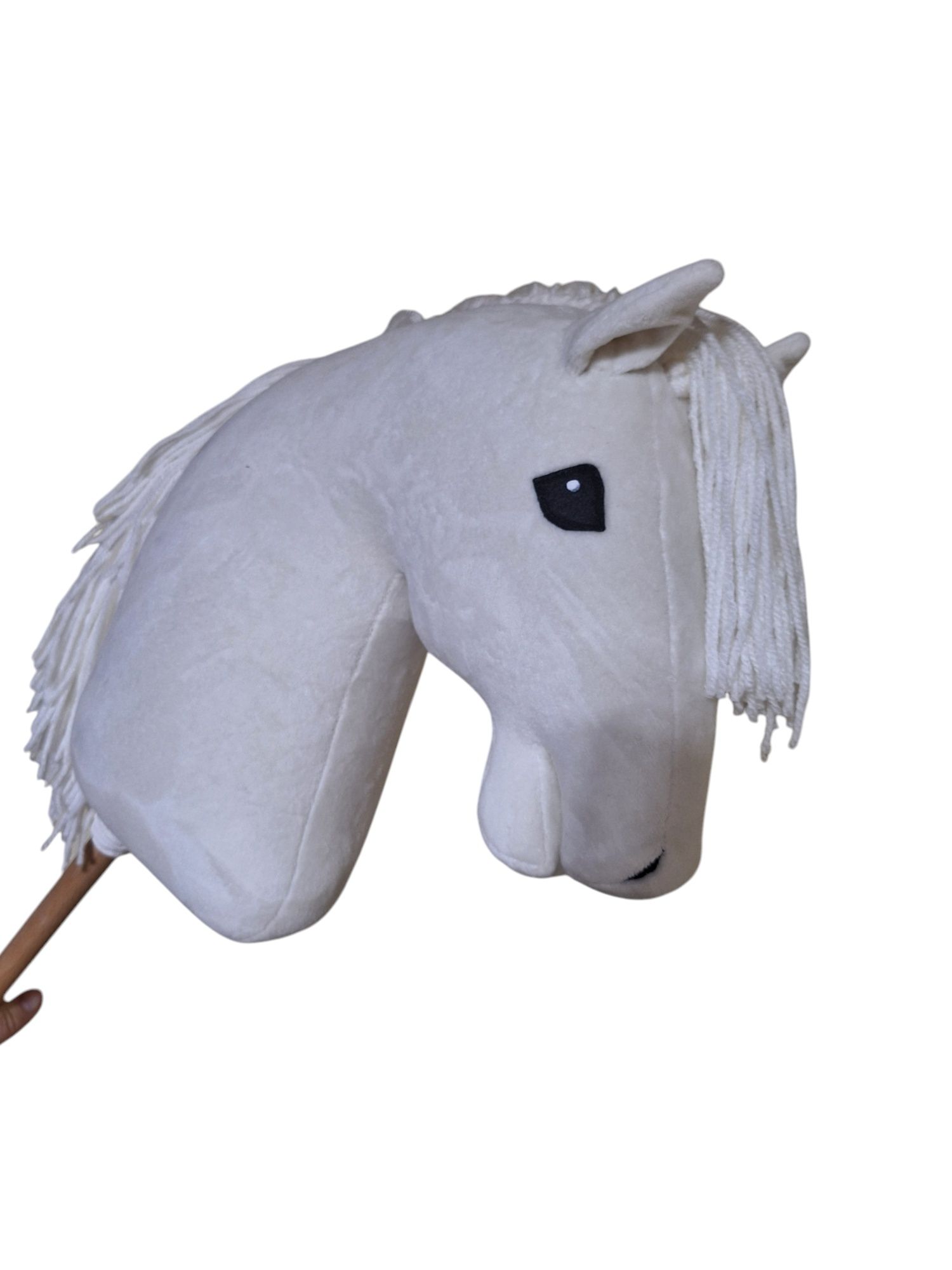 Hobby horse /koń na kiju -kolor ecru  format a3
