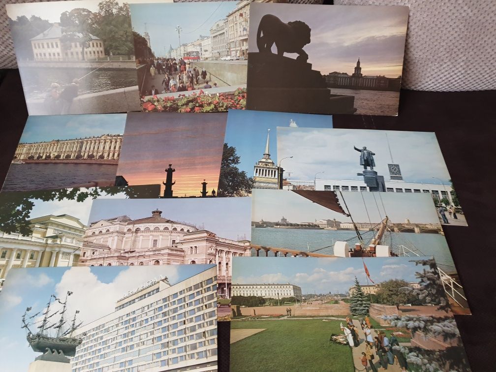 Pocztówki, zdjęcia Leningradu 28 sztuk